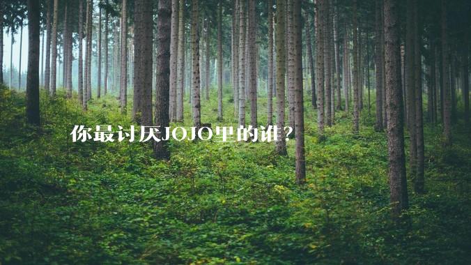 你最讨厌JOJO里的谁？