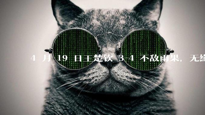 4 月 19 日王楚钦 3-4 不敌雨果，无缘世界杯男单决赛，如何评价本场比赛？