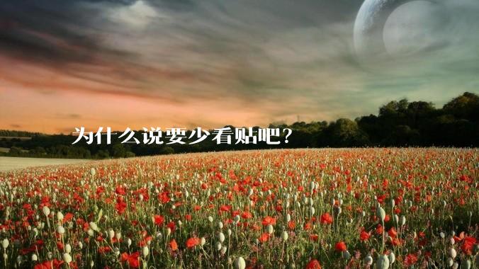 为什么说要少看贴吧？