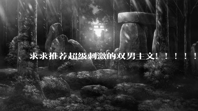 求求推荐超级刺激的双男主文！！！！！！?