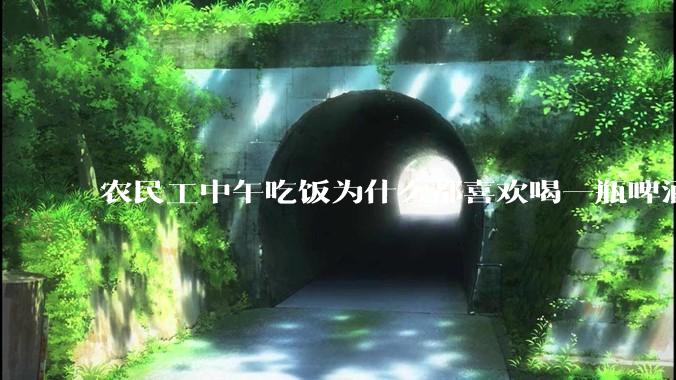 农民工中午吃饭为什么都喜欢喝一瓶啤酒呢？